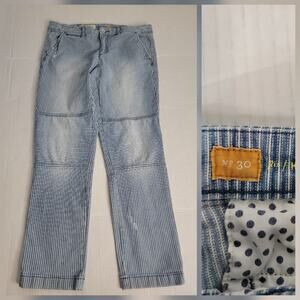 Pilcro and The Letter Press Jeans Sz 30 Straight Hyphen Striped Ankle